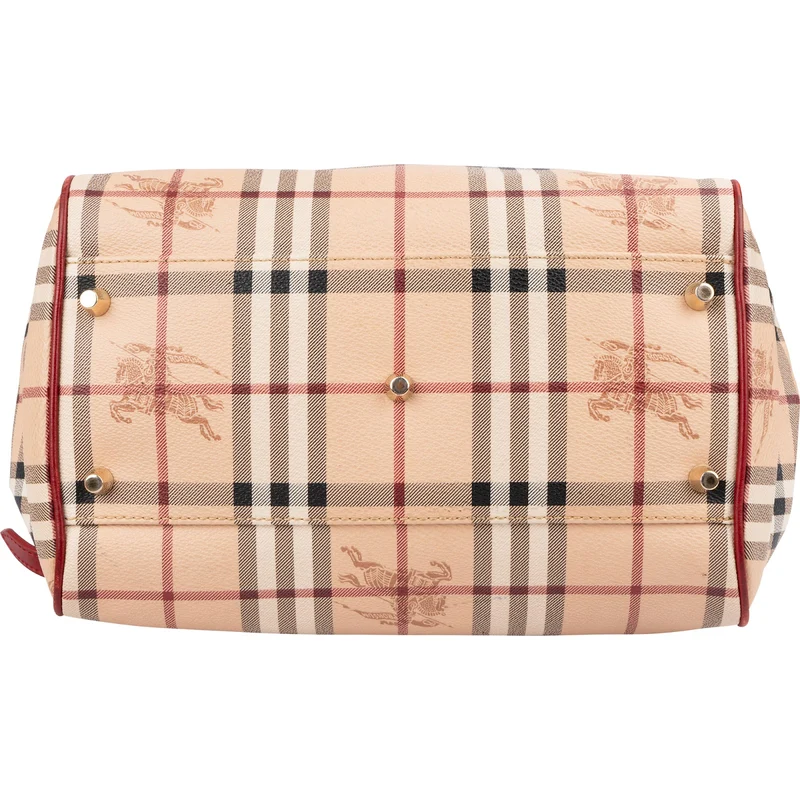 Burberry Nova-Check Monogram Haymarket Hobo Shoulder Bag