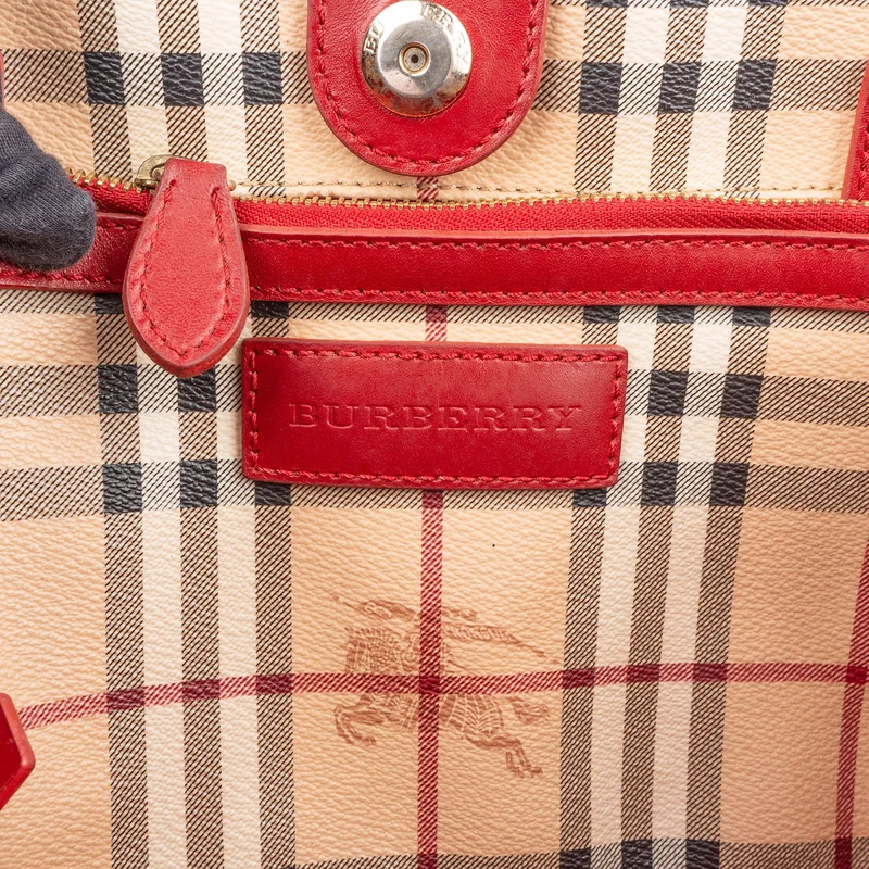 Burberry Nova-Check Monogram Haymarket Hobo Shoulder Bag