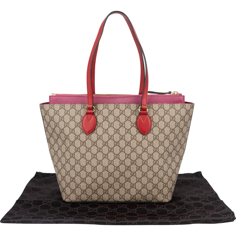 Gucci Monogram GG Supreme Linea A Shopper Handbag