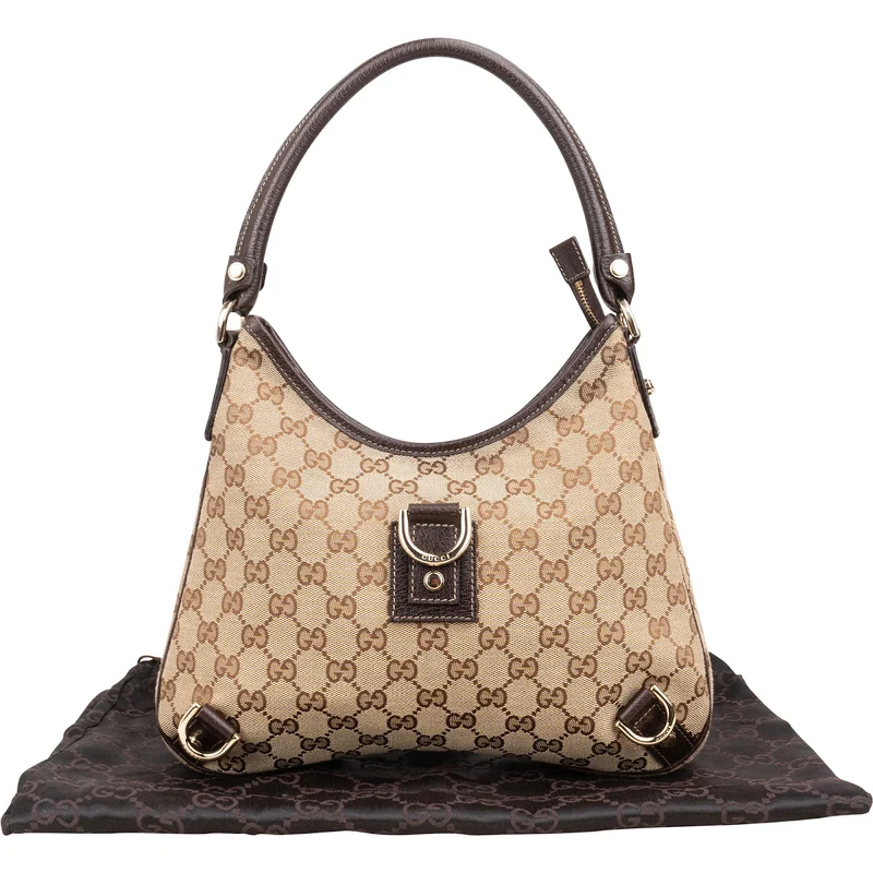 Gucci Monogram GG Canvas Abbey D-Ring Hobo Shoulder Bag