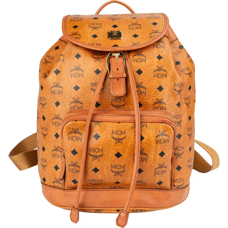 MCM Monogram Visetos Drawstring Backpack