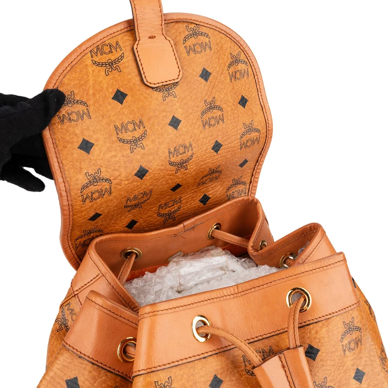 MCM Monogram Visetos Drawstring Backpack