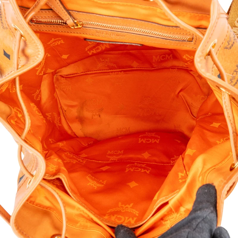 MCM Monogram Visetos Drawstring Backpack