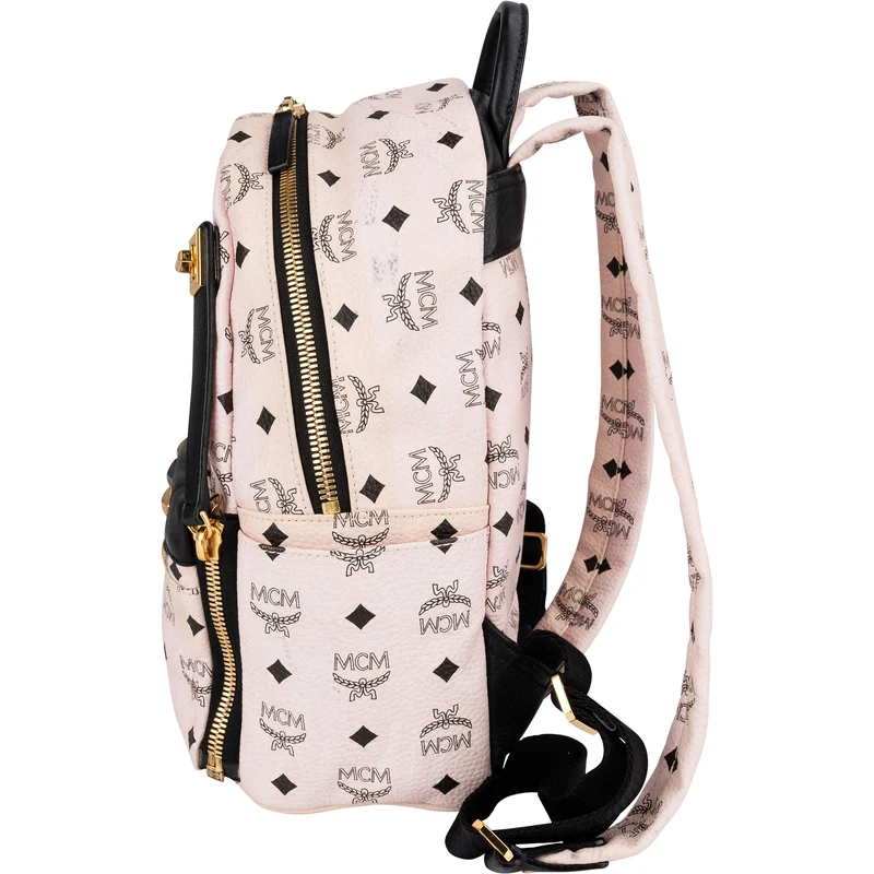 MCM Monogram Visetos Stark Studded Bicolor 2 in 1 Backpack