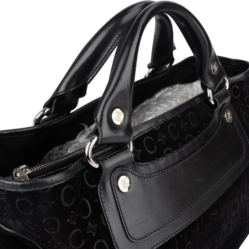 Celine C Macadam Suede Boogie Handbag