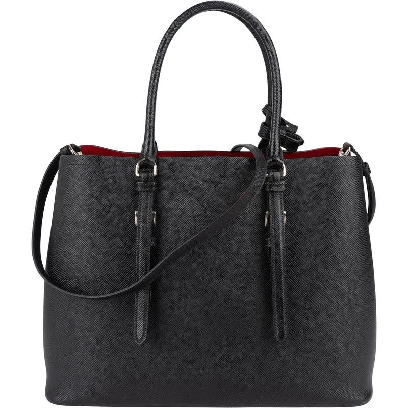 Prada Saffiano Leather Cuir Double Tote Handbag