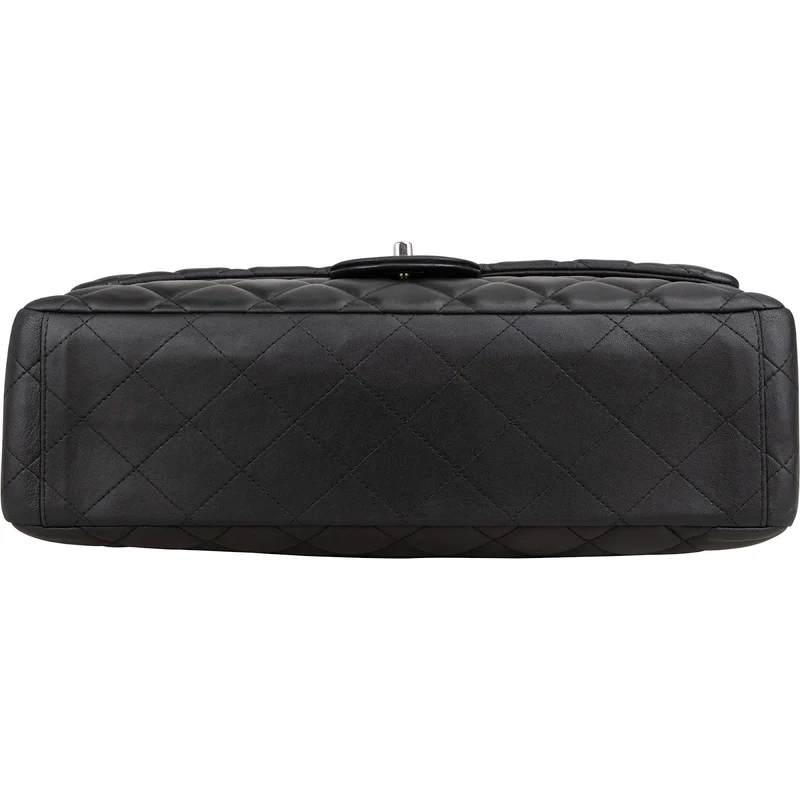 Chanel Quilted Lambskin Palladium Maxi Single Flap Crossbody Bag