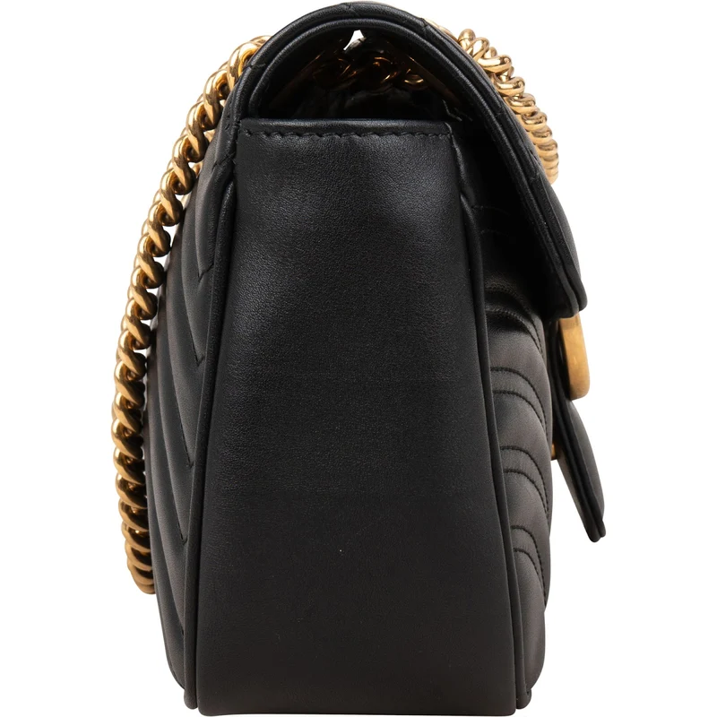 Gucci Chevron Leather GG Marmont Camera Crossbody Bag
