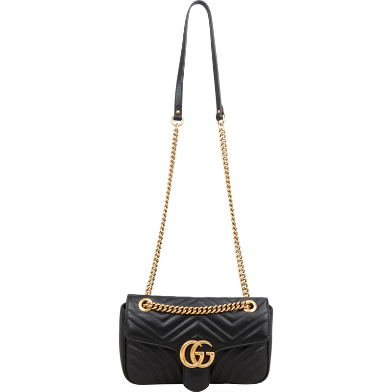 Gucci Chevron Leather GG Marmont Camera Crossbody Bag