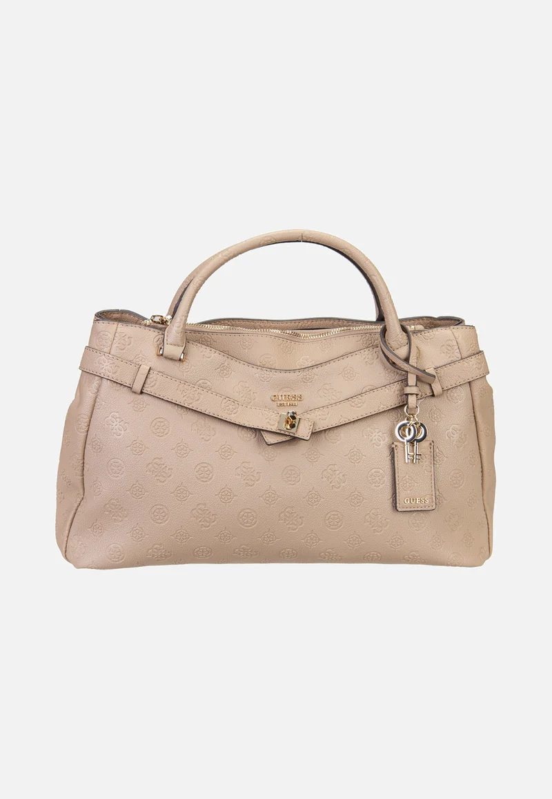 Ella Logo Large Girlfriend 46060 Beige Logo - Satchel