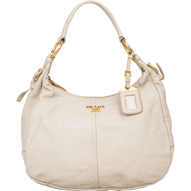 Prada Vitello Daino Leather Hobo Shoulder Bag