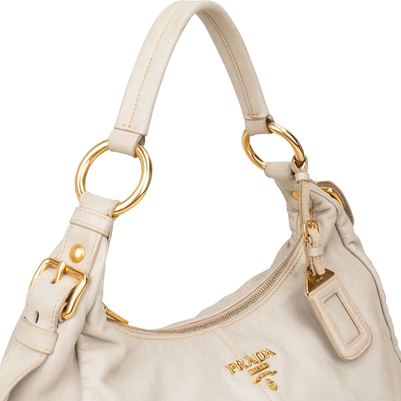Prada Vitello Daino Leather Hobo Shoulder Bag