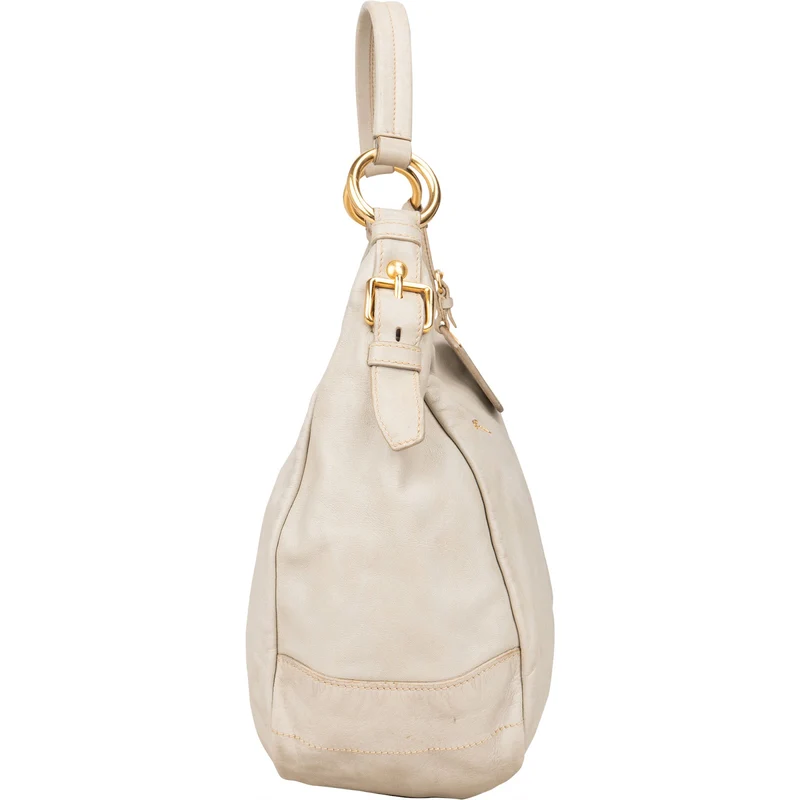Prada Vitello Daino Leather Hobo Shoulder Bag
