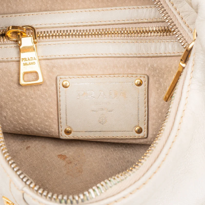 Prada Vitello Daino Leather Hobo Shoulder Bag