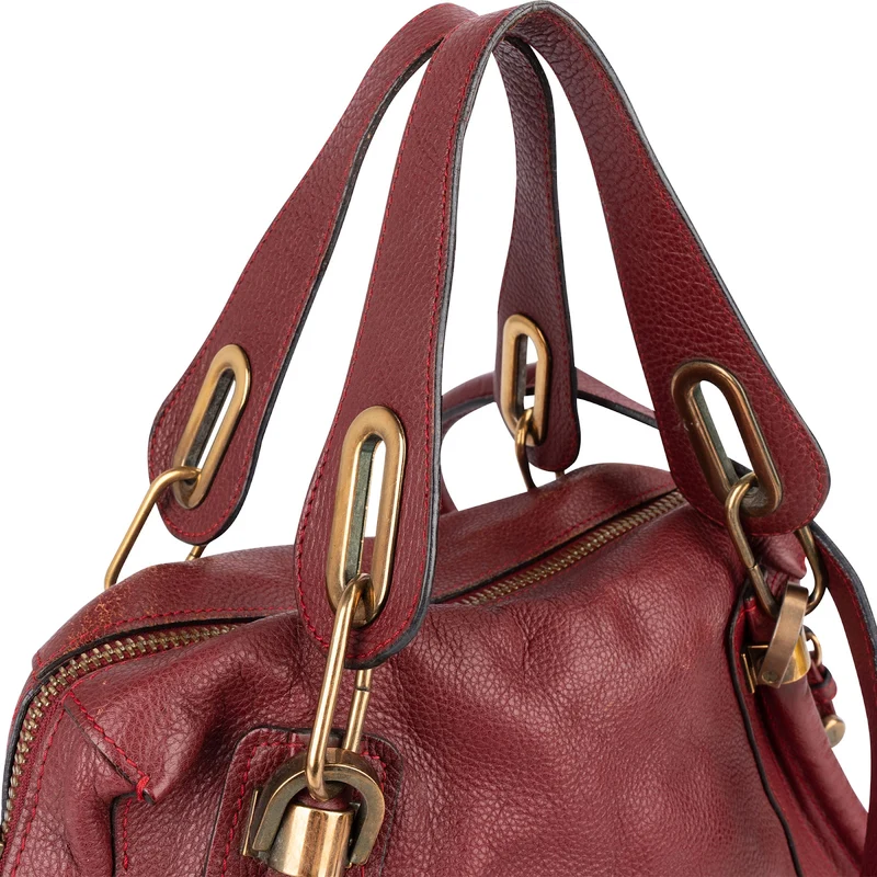 Chloé Grained Leather Paraty Handbag