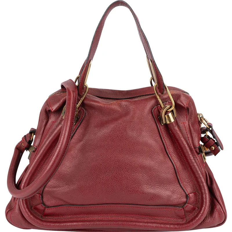 Chloé Grained Leather Paraty Handbag