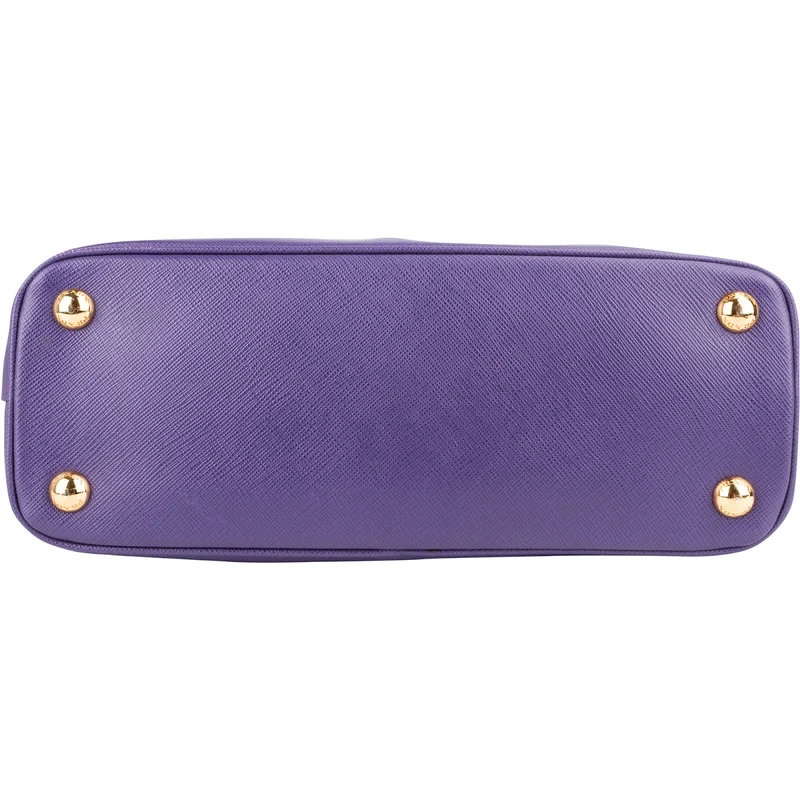 Prada Purple Saffiano Leather Galleria Handbag