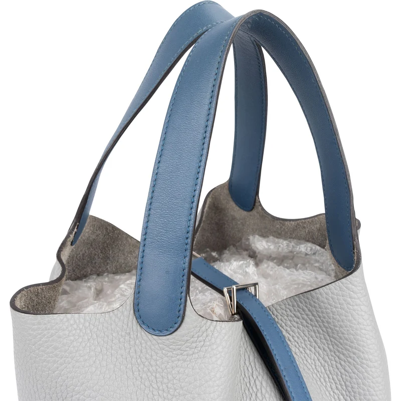 Hermès Taurillon Clemence Bicolor Picotin Lock 22 (MM) Handbag