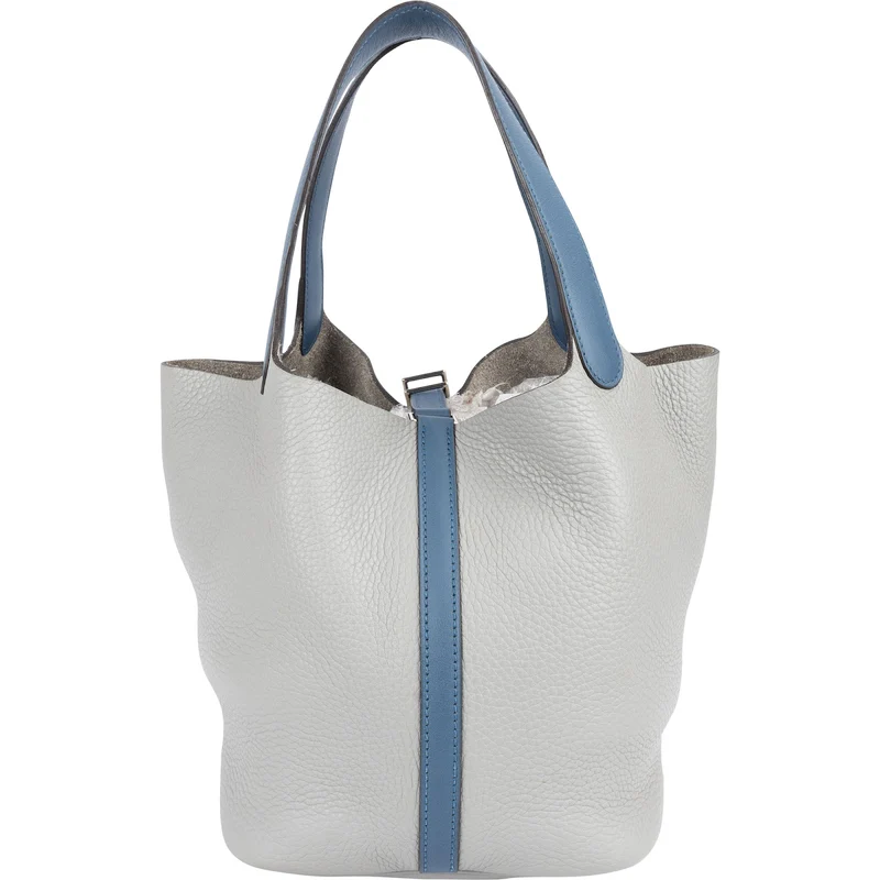 Hermès Taurillon Clemence Bicolor Picotin Lock 22 (MM) Handbag