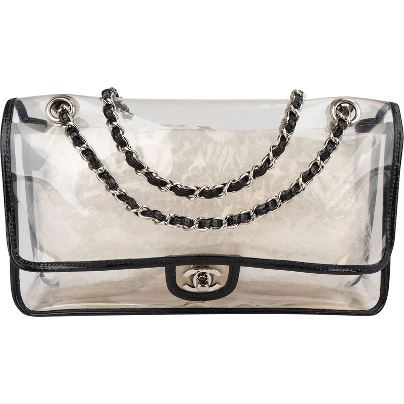 Chanel Transparent Vinyl Single Flap Shoulder Bag