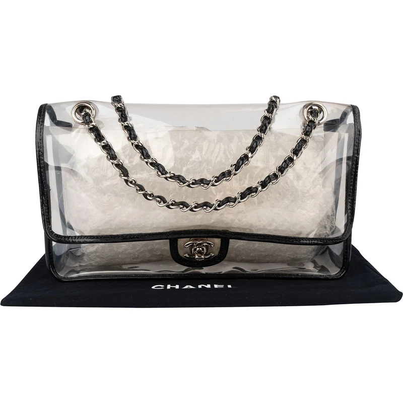 Chanel Transparent Vinyl Single Flap Shoulder Bag