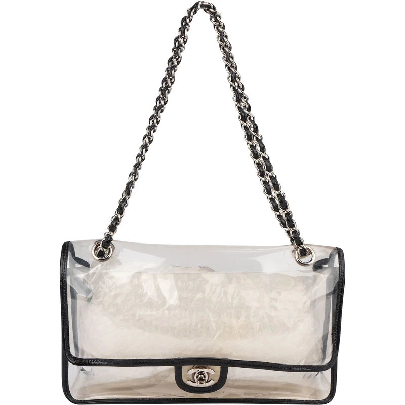 Chanel Transparent Vinyl Single Flap Shoulder Bag