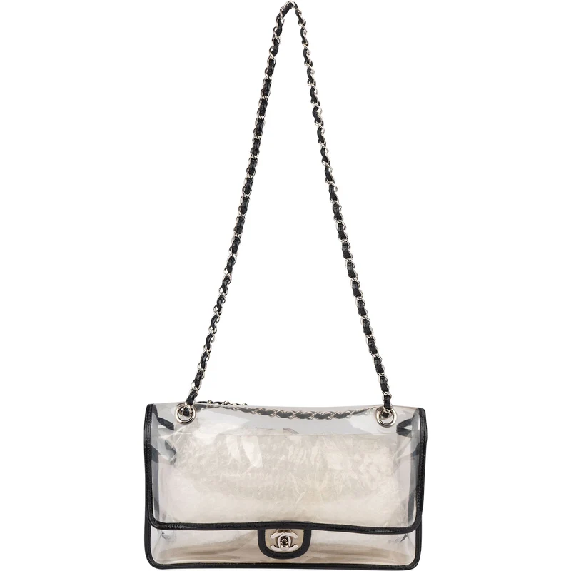 Chanel Transparent Vinyl Single Flap Shoulder Bag
