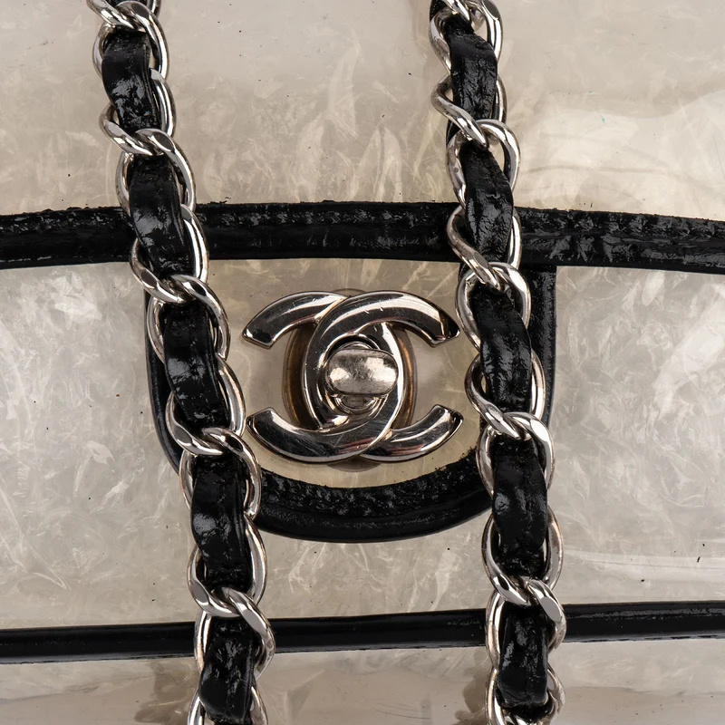 Chanel Transparent Vinyl Single Flap Shoulder Bag