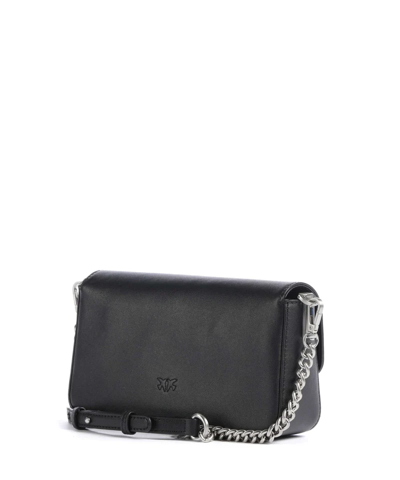 Pinko Love One Mini Slouchy Umhängetasche nero limousine/matt silver