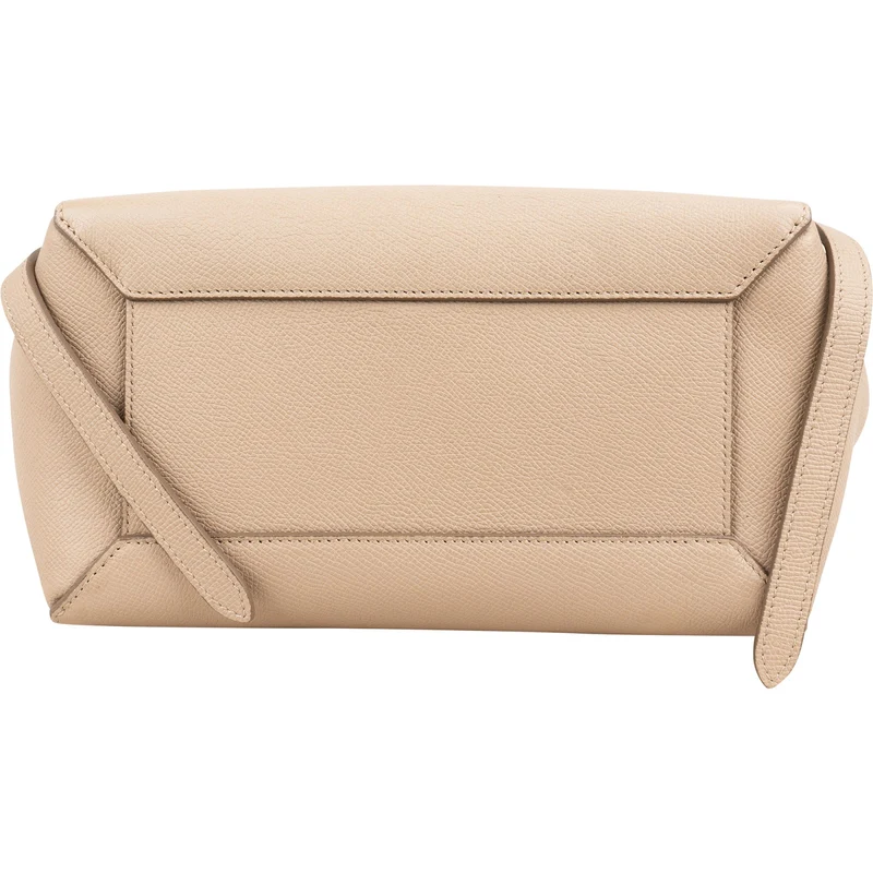Celine Beige Grained Calfskin Belt Handbag