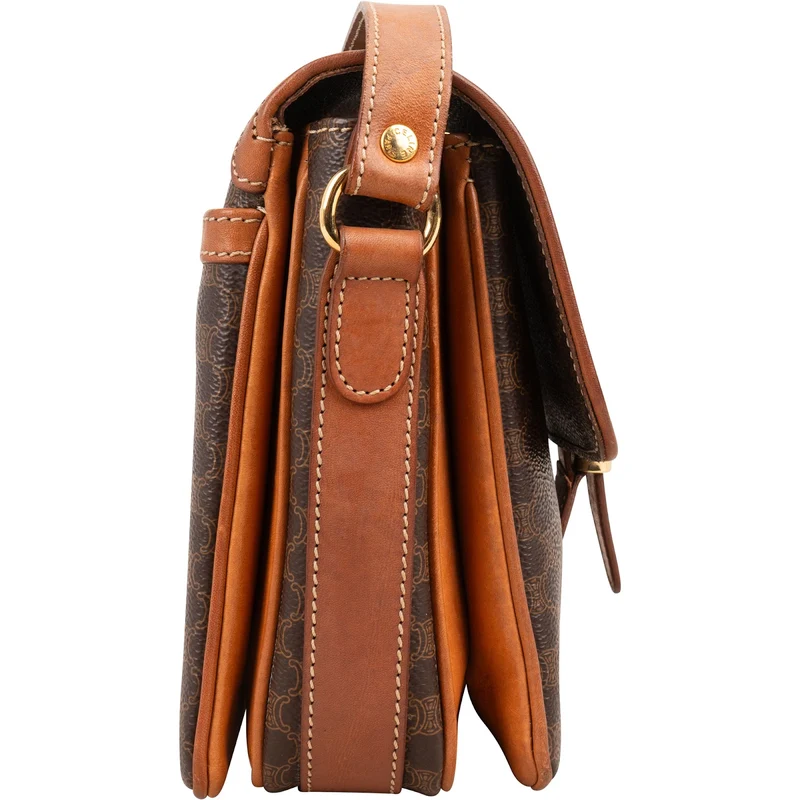 Celine Macadam Monogram Canvas Messenger Crossbody Bag