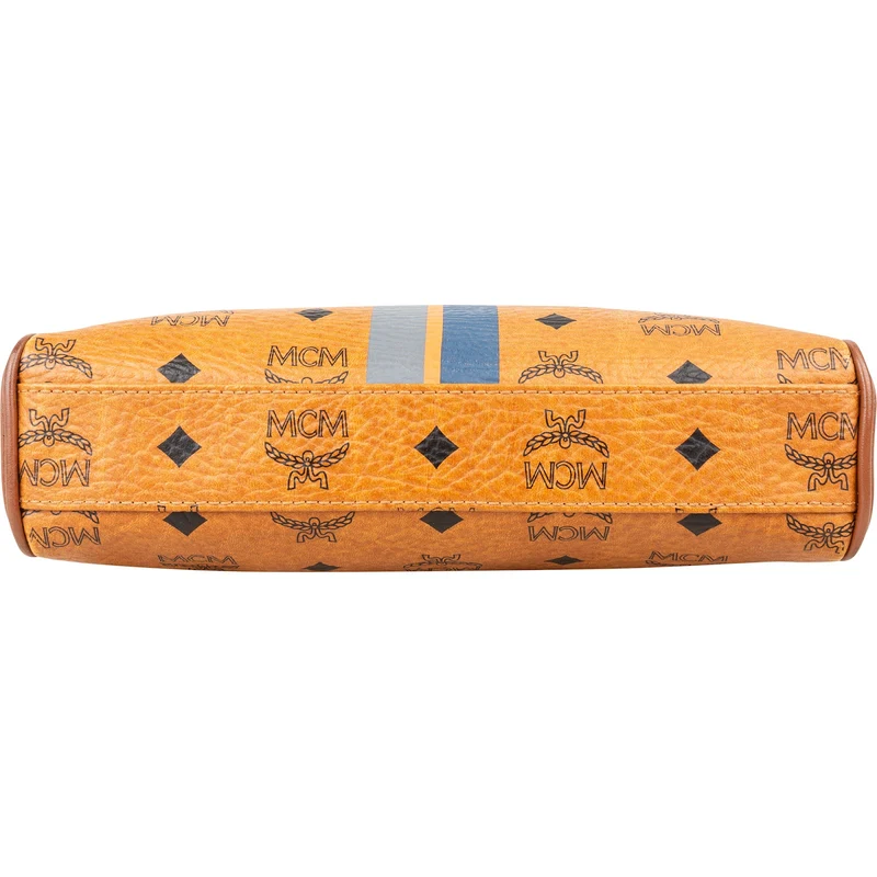 MCM Monogram Visetos Delmy Striped Pochette Accessoires Shoulder Bag