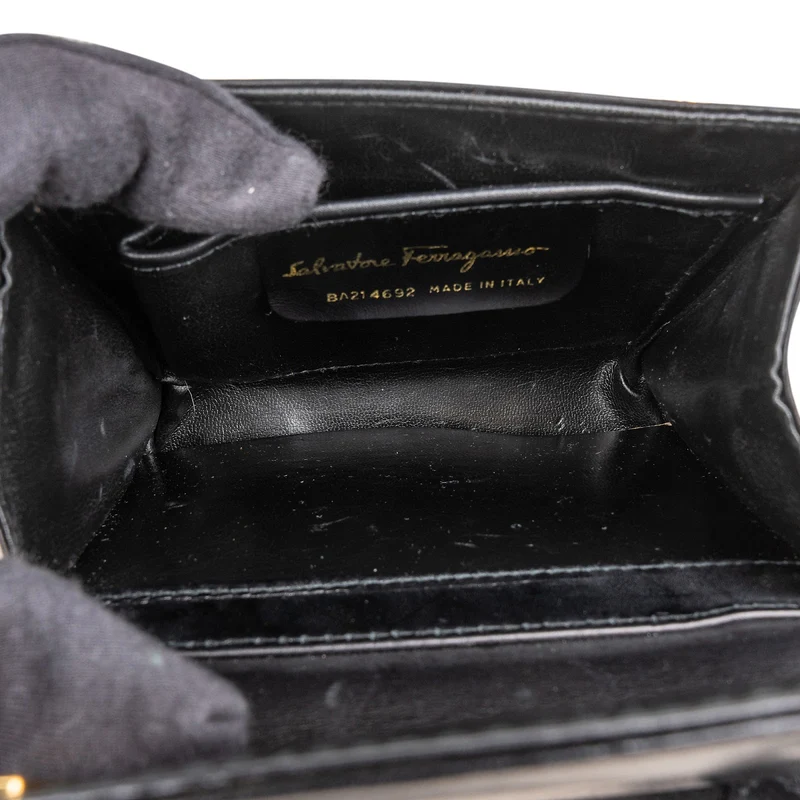 Salvatore Ferragamo Leather Gancini Flap Crossbody Bag
