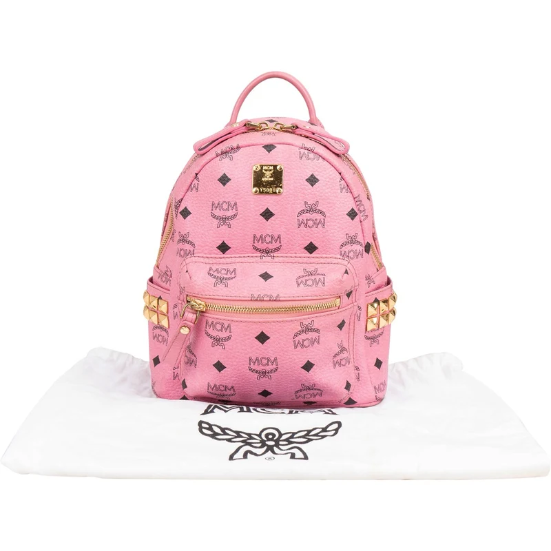 MCM Monogram Visetos Stark Side Studs Mini Backpack