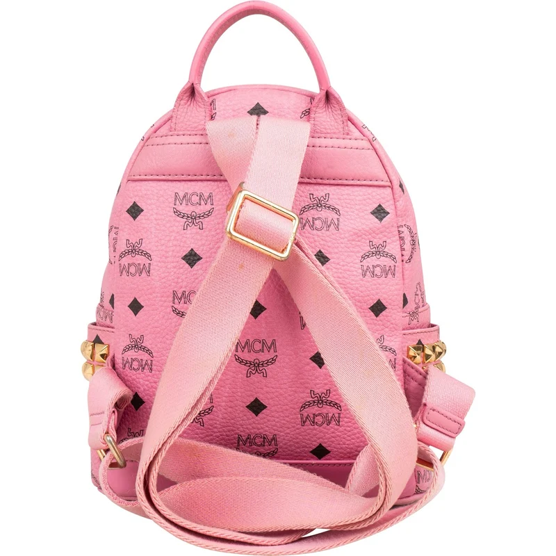 MCM Monogram Visetos Stark Side Studs Mini Backpack