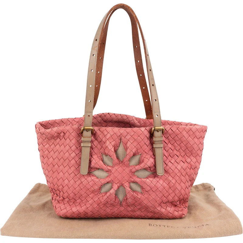 Bottega Veneta Intrecciato Leather Marquise Flower Tote Shoulder Bag