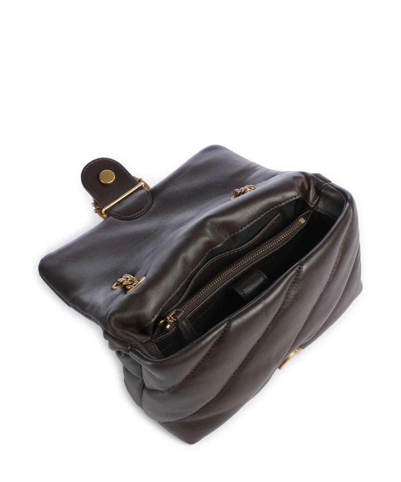 Pinko Love Puff Mini New Buckle Schultertasche marrone marasca/antique gold