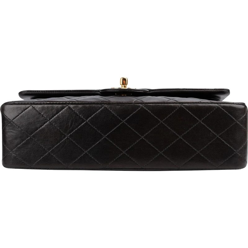 Chanel Quilted Lambskin 24K Gold Double Flap Shoulder Bag