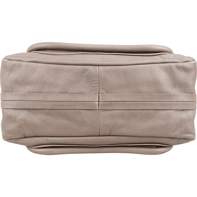 Chloé Grey Grained Leather Paraty Shoulder Handbag