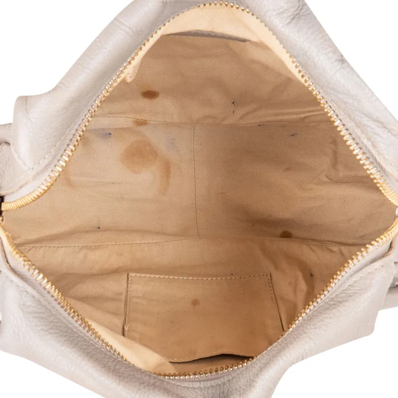 Chloé Grey Grained Leather Paraty Shoulder Handbag