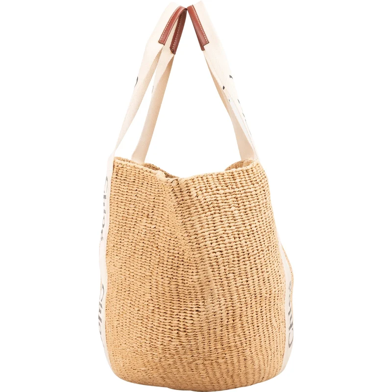 Chloé x Mifuko Raffia Large Woody Basket Shoulder Bag