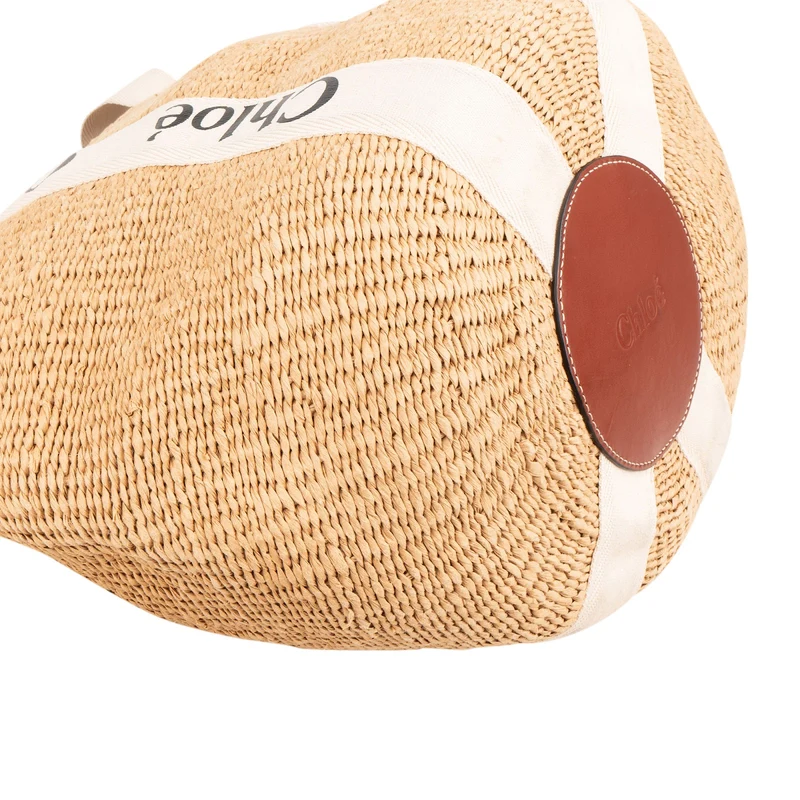 Chloé x Mifuko Raffia Large Woody Basket Shoulder Bag