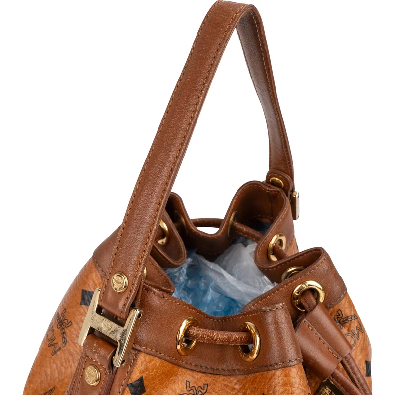 MCM Monogram Visetos Drawstring Handbag