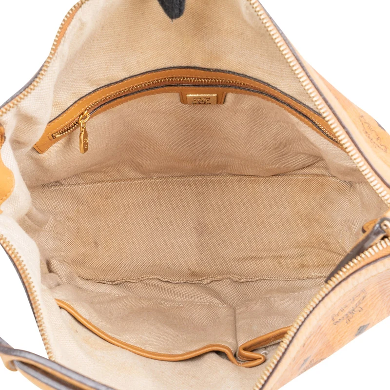MCM Monogram Visetos Striped Hobo Handbag