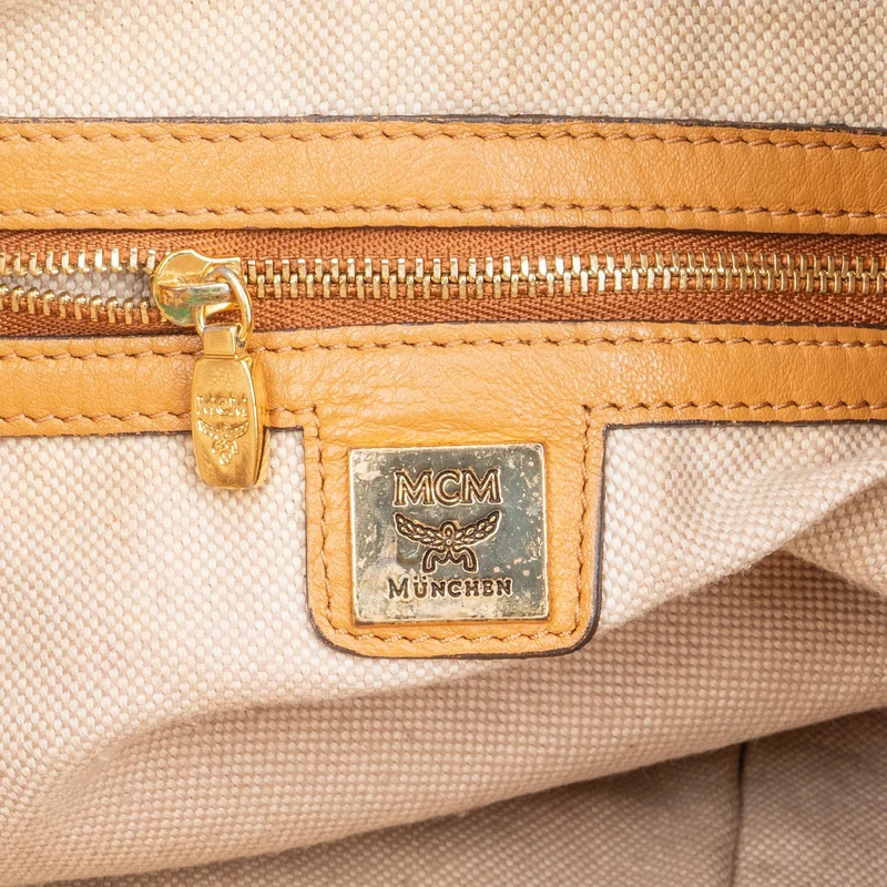 MCM Monogram Visetos Striped Hobo Handbag