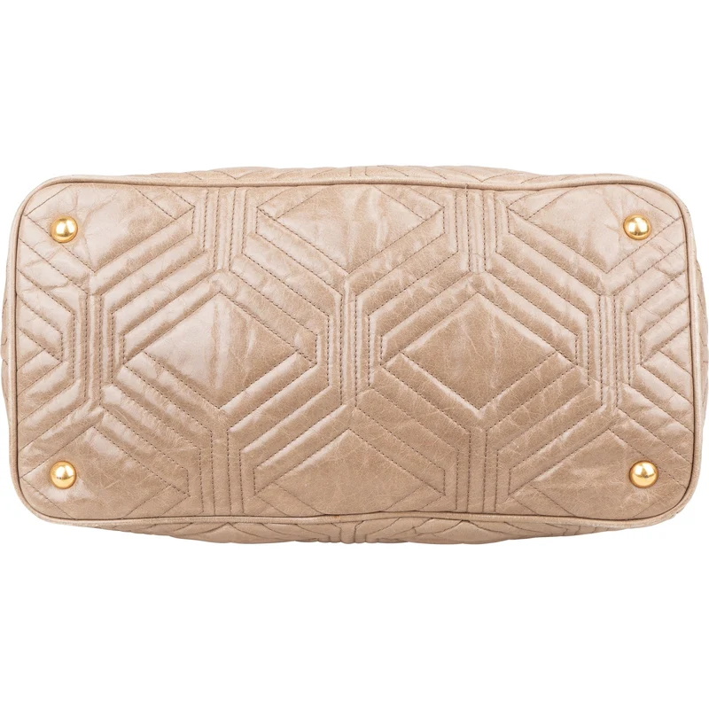 Miu Miu Quilted Geometric Leather Handbag