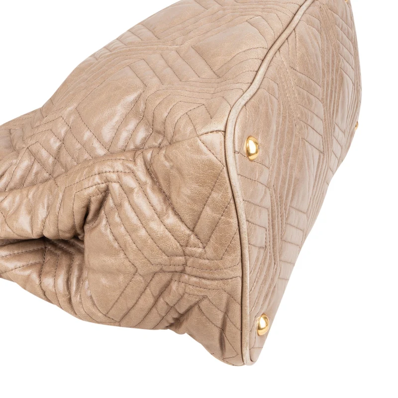 Miu Miu Quilted Geometric Leather Handbag