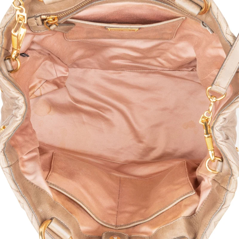 Miu Miu Quilted Geometric Leather Handbag
