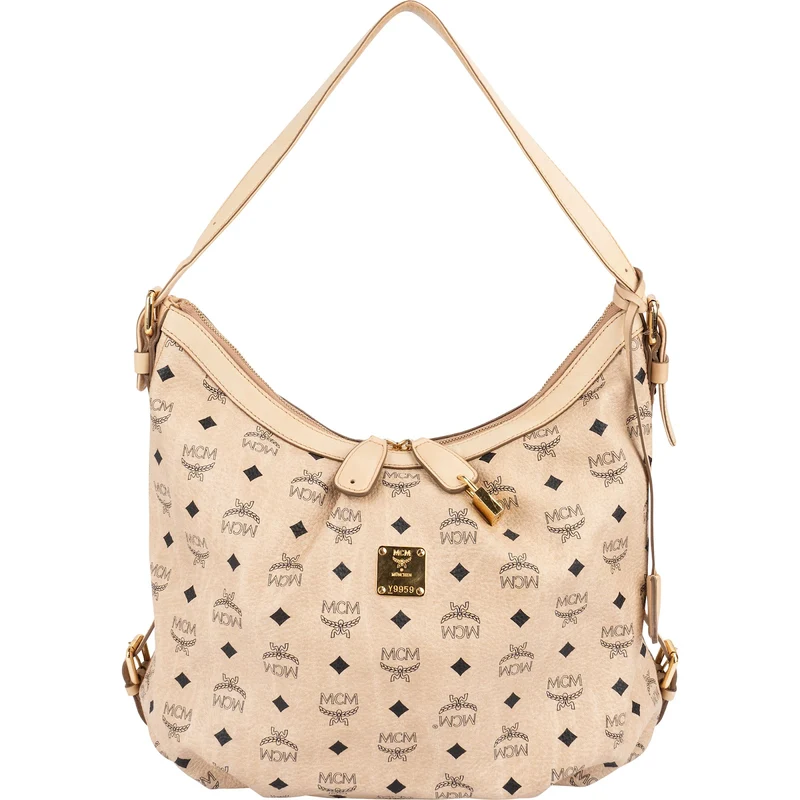 MCM Monogram Visetos Hobo Shoulder Bag