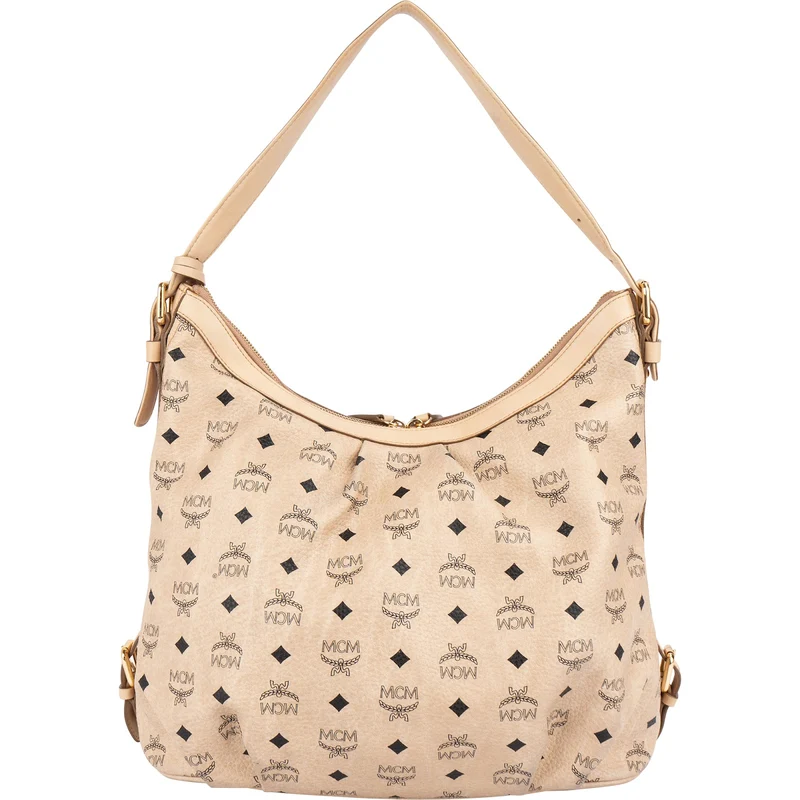 MCM Monogram Visetos Hobo Shoulder Bag